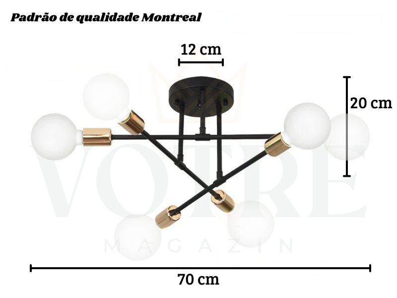 LUSTRE MONTREAL MODERNO