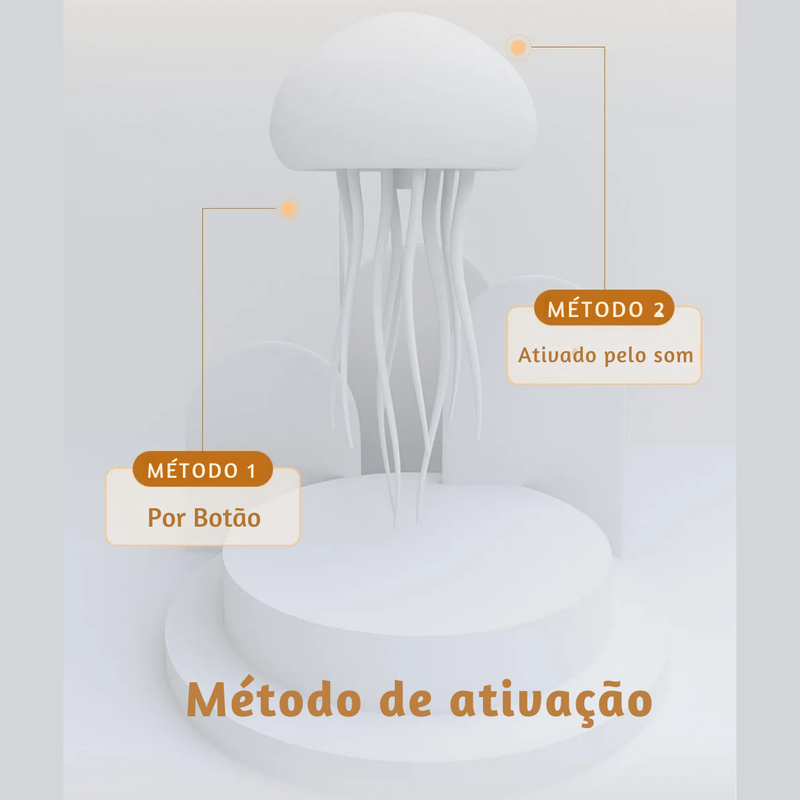 LUMINÁRIA CALMGLOW MEDUSA™ - Alívio do Estresse e Ansiedade (6 Cores em 1)