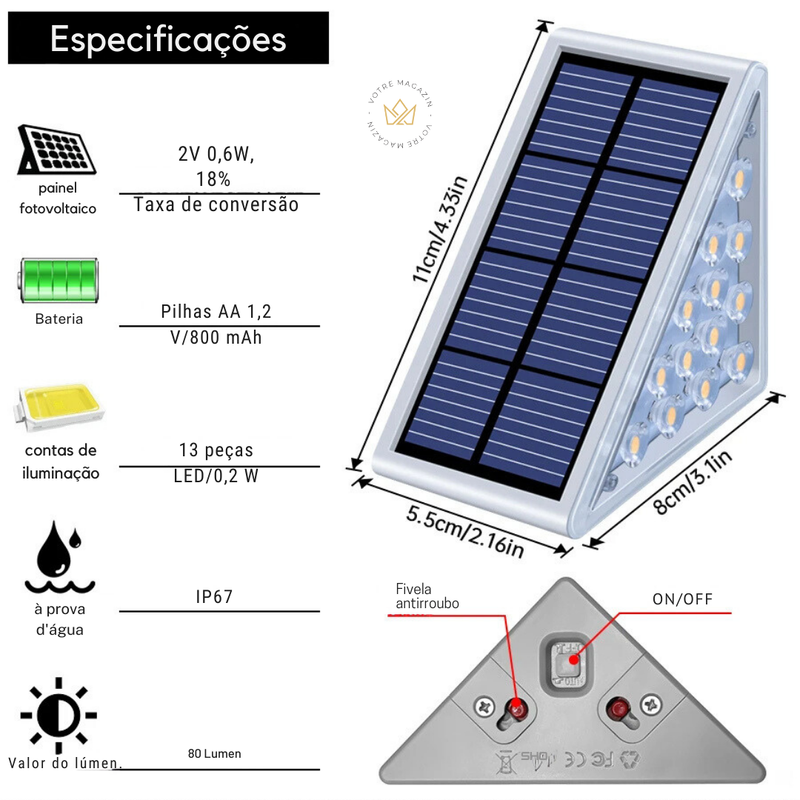 LUMINÁRIA SOLAR HORIZON LED (Modelo Exclusivo)