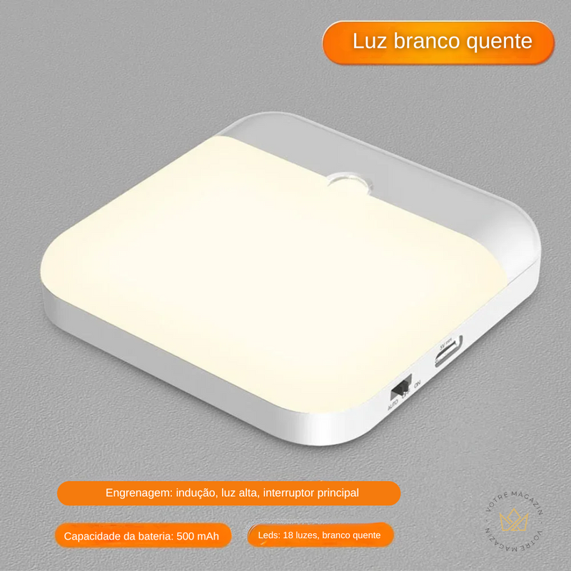 LUMINÁRIA ADESIVA SMART SENSOR LED (Sem Perfuração)