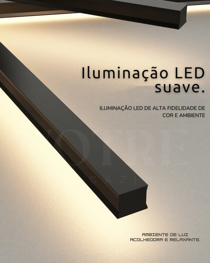 LUSTRE ZÊNITE LED MODERNO (Modelo Exclusivo)